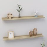 vidaXL Zidne police 2 kom boja hrasta sonome 80 x 9 x 3 cm Cijene