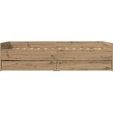  Konstrukcija postelje s predalom Umetni hrast 100 x 200 cm, (5000104385) | Shoptok.si