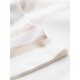 Ombre Men's soft knit polo shirt with contrasting stripes - cream | Shoptok.si
