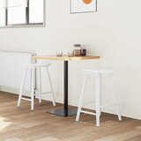  Trpezarijske stolice 2 kom. Čvrsto drvo od gume Bijelo Bijela 46 x 37 x 63 cm | shoptok.hr