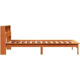 vidaXL Knjižna postelja brez ležišča vošč. rjava 90x200 cm borovina | Shoptok.si