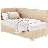 Ghado Bež kutni dječji krevet s prostorom za odlaganje s madracem 90x200 cm Flexi - | shoptok.hr