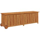 vidaXL Vrtna škatla s kolesi 150x50x58 cm trden akacijev les, (20709521) Cene