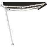 Tenda na ručno uvlačenje s LED svjetlima 600 x 300 cm antracit | shoptok.hr
