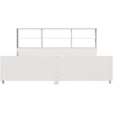 Krevet s regalom za knjige bez madraca bijeli 180x200cm od drva | Eponuda.com