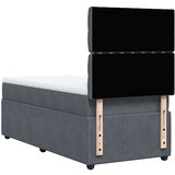 Box spring krevet s madracem tamnosivi 80 x 200 cm baršunasti | shoptok.hr