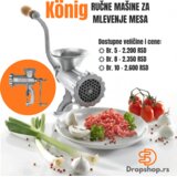 König Ručna mašina za mlevenje mesa 5 Cene