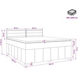  Boxspring krevet s madracem Crna 160 x 200 cm Tkanina | shoptok.hr