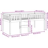  Dječji krevet bez madraca 80 x 200 cm masivna borovina | shoptok.hr