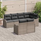  Sjedeća garnitura za vrt 7 kom. Siva Poli ratan 232.5 x 122.5 x 85 cm | shoptok.hr