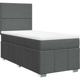  Okvir kreveta s oprugama i madrac tamnosivi 80x200cm od tkanine | shoptok.hr