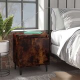  Nočna omarica z nogami 2 kosa dimljeni hrast 40x30x50 cm, (20733387) | Shoptok.si