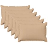  Presvlaka za jastuk 6 pcs HOUTEN Krem 50 x 75 cm Umjetni lan - Krem 50 x 75 cm 6 | shoptok.hr