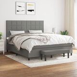 The Living Store Box spring postelja z vzmetnico temno siva 160x200 cm blago - Box Spring Postelja, (21503590) Cene