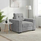 SOFA fotelja svijetlosiva 100x78x80 cm baršun - Svjetlosiva 1 100 cm Cijene