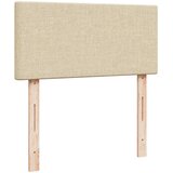  Okvir kreveta s oprugama i madrac krem 80x200 cm od tkanine | shoptok.hr