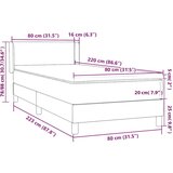 Box spring postelja z vzmetnico roza 80x220 cm žamet, (21792552) | Shoptok.si