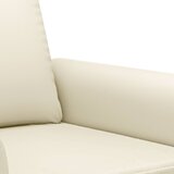  3-dijelni set sofa s jastucima krem od umjetne kože | shoptok.hr