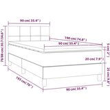  Box spring s madracem LED crni 90x190 cm baršun | shoptok.hr