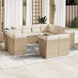  11-dijelni set vrtnih sofa od poliratana s jastucima bež | shoptok.hr