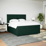  Krevet s oprugama i madracem tamnozeleni 180x200 cm baršunasti | shoptok.hr