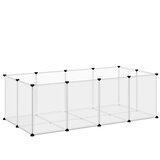  Kavez za male životinje prozirni 144 x 74 x 46,5 cm PP i čelik | Eponuda.com