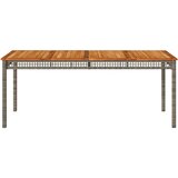  Vrtni stol sivi 180 x 90 x 75 cm od poliratana i drva bagrema | shoptok.hr