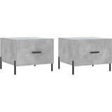 vidaXL klubske mizice 2 kosa betonsko sive 50x50x40 cm konstruiran les | Shoptok.si