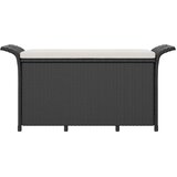  Vrtna klupa s jastukom crna 116 x 46 x 57 cm od poliratana | Eponuda.com