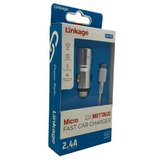  auto punjač linkage metalic LM-02 micro 2.4A (dual port) srebrni Cene