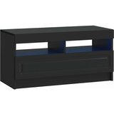 vidaXL LED TV kabinet Crna Konstruirano drvo - Crna | shoptok.hr