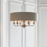 Endon 94357 - Luster na lancu HIGHCLERE 6xE14/40W/230V bež/mat hrom | Eponuda.com