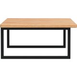  Zidna polica za umivaonik od čelika i masivne hrastovine Smeđa 100 x 60 x 2.5 cm | shoptok.hr