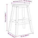 vidaXL Bar stolice 2 kom Svjetlosivi HDPE | shoptok.hr