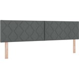 vidaXL Naslon za glavu Dizajn dijamantnih blokova Tamno siva 180 cm Tkanina | shoptok.hr