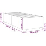  Okvir kreveta bez madraca Krem 80x200cm Tkanina | shoptok.hr