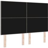  LED glava kreveta S LED lampica Sivo-smeđa 160 cm Poliester | shoptok.hr