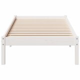  Okvir kreveta bez madraca bijeli 80 x 220 cm masivna borovina | shoptok.hr