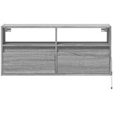  Zidni TV ormarić s LED svjetlima siva boja hrasta 100x31x45 cm | Eponuda.com