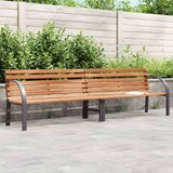 vidaXL vrtna klupa smeđa 231 cm od drva i čelika obloženog prahom | shoptok.hr