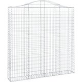  Lučne gabionske košare 2 kom 200x30x200/220cm pocinčano željezo | shoptok.hr