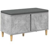  Klupa za hodnik s jastukom Betonski sivi 60 x 38 x 46 cm | shoptok.hr