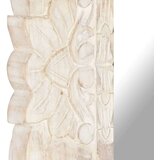 vidaXL ogledalo belo 110x50 cm trden mangov les | Shoptok.si