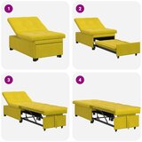  Krevet na razvlačenje Žuta 194 x 67 x 82 cm Baršun | shoptok.hr
