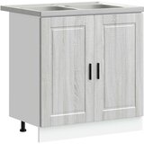  Kuhinjski ormarić za sudoper Porto 2 pcs Siva Konstruirano drvo | shoptok.hr