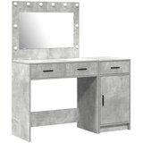  Toaletni stol s zrcalnim svjetlima 2 pcs Siva Konstruirano drvo | shoptok.hr