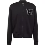 Versace Jeans Couture Gornji dio trenirke crna / bijela