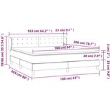  Krevet s oprugama i madracem tamnoplavi 160x200 cm baršunasti | shoptok.hr