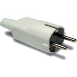 Famatel Strujni utikač 4.8mm Schuko, 2P+E, 16A/250V, bijeli - 1104-B Cene