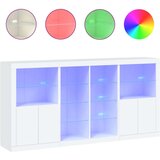 vidaXL Komoda s LED svjetlima bijela 202x37x100 cm | shoptok.hr